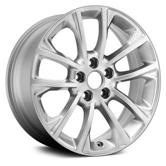 Replace® - 5 V-Spoke Painted Bright Sparkle Silver 17x7 Alloy Factory Wheel - Remanufactured