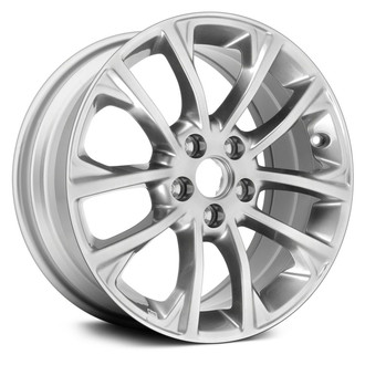 Replace® - 5 V-Spoke Bright Silver Metallic 17x7 Alloy Factory Wheel - Remanufactured