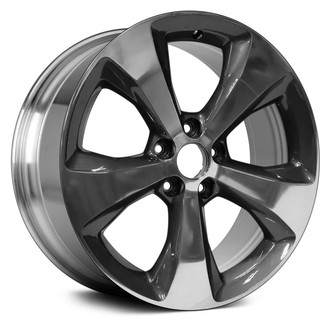 Replace® - 5-Spoke Polished and Dark Charcoal Metallic Accents 18x7 Alloy Factory Wheel - Remanufactured