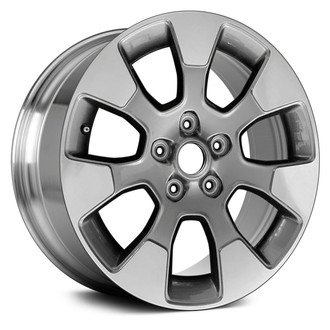 Replace® - 7 I-Spoke Polished and Medium Charcoal Metallic 18x7.5 Alloy Factory Wheel - Remanufactured