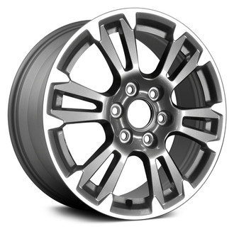 Replace® - 6 Double I-Spoke Machined and Medium Charcoal Metallic 18x7.5 Alloy Factory Wheel - Remanufactured