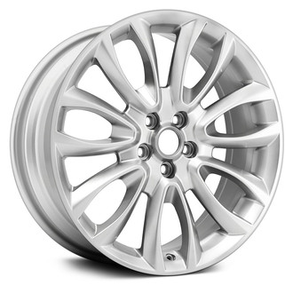 Replace® - 7 V-Spoke Light Silver Metallic with Black Primer 19x8 Alloy Factory Wheel - Remanufactured
