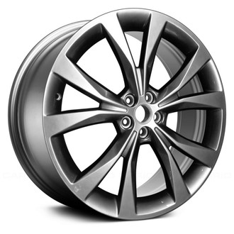 Replace® - 5 V-Spoke Dark Gunmetal Hyper Silver 21x9 Alloy Factory Wheel - Remanufactured