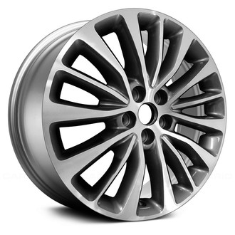 Replace® - 5 W-Spoke Machined and Medium Smoked Hyper Silver 18x8 Alloy Factory Wheel - Remanufactured