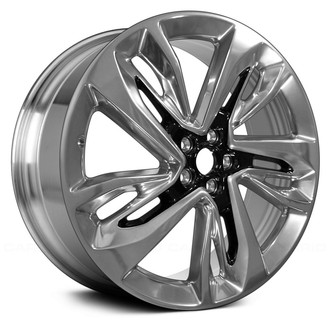 Replace® - 5 Multi Spiral-Spoke Polished and Deep Black 21x9 Alloy Factory Wheel - Remanufactured
