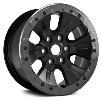 Replace® - 6-Slot Black 17x8.5 Alloy Factory Wheel - Remanufactured
