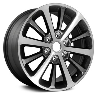 Replace® - 12 Alternating-Spoke Machined and Dark Charcoal 18x8.5 Alloy Factory Wheel - Remanufactured