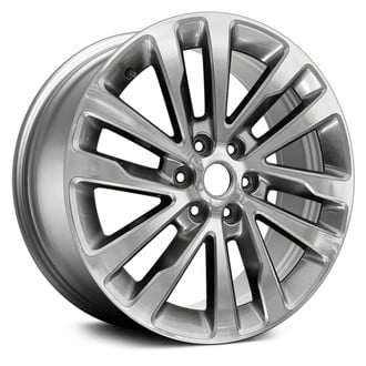 Replace® - 6 V-Spoke Machined and Deep Black Smoked Hyper 20x8.5 Alloy Factory Wheel - Remanufactured