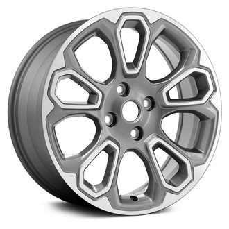 Replace® - 10-Slot Machined and Charcoal 17x7 Alloy Factory Wheel - Remanufactured