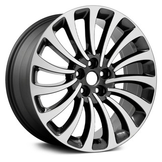 Replace® - 15 Spiral-Spoke Machined and Dark Charcoal 20x8 Alloy Factory Wheel - Remanufactured