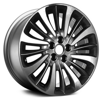 Replace® - 16 Alternating-Spoke Machined Deep Black Smoked Hypersilver 18x8 Alloy Factory Wheel - Remanufactured