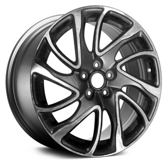 Replace® - 12 I-Spoke Machined Black Hypersilver 18x7.5 Alloy Factory Wheel - Remanufactured