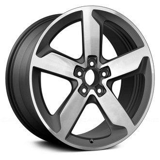 Replace® - 5 Turbine-Spoke Machined and Dark Charcoal Metallic 18x7 Alloy Factory Wheel - Remanufactured
