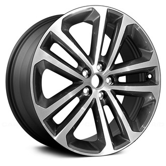 Replace® - Double 5-Spoke Machined and Dark Charcoal 19x8.5 Alloy Factory Wheel - Remanufactured