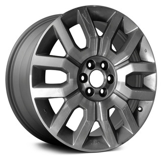 Replace® - 6 V-Spoke Machined and Light Charcoal 18x7.5 Alloy Factory Wheel - Remanufactured