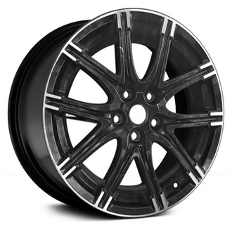 Replace® - 5 V-Spoke Machined and Metallic Black 18x7 Alloy Factory Wheel - Remanufactured