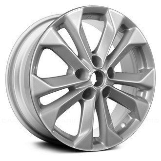 Replace® - 5 V-Spoke Bright Silver 17x7 Alloy Factory Wheel - Remanufactured