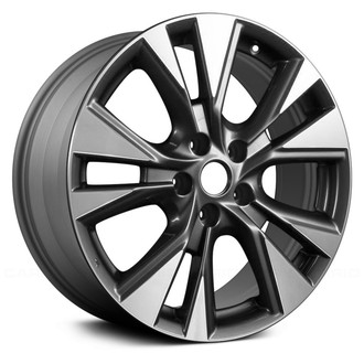 Replace® - 5 V-Spoke Machined and Medium Charcoal 18x7.5 Alloy Factory Wheel - Remanufactured