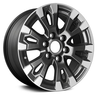 Replace® - 6 V-Spoke Dark Charcoal with Machined Flange 18x8 Alloy Factory Wheel - Remanufactured
