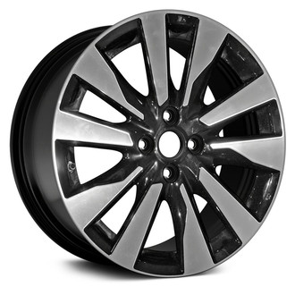 Replace® - 5 V-Spoke Black with Machined Face 17x6.5 Alloy Factory Wheel - Remanufactured