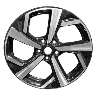 Replace® - 5-Spoke Gloss Black with Machined Face 19x7 Alloy Factory Wheel - Remanufactured