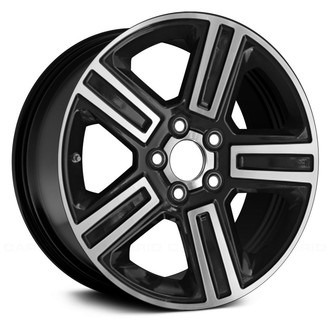 Replace® - 5-Spoke Machined Black with Machined Hub 18x7.5 Alloy Factory Wheel - Remanufactured