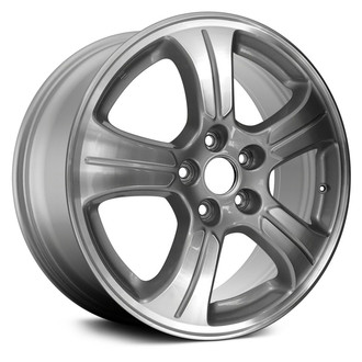 Replace® - 5-Spoke Machined Spoke with Light Gray Insets and Pockets 18x7.5 Alloy Factory Wheel - Remanufactured