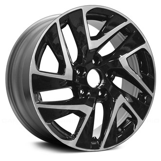 Replace® - 10 Spiral-Spoke Black with Machined Face 17x7 Alloy Factory Wheel - Remanufactured