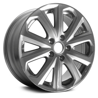 Replace® - 5 V-Spoke Machined and Silver Metallic 17x6.5 Alloy Factory Wheel - Remanufactured