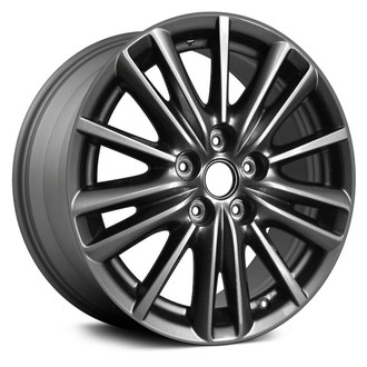 Replace® - 5 W-Spoke Machined and Medium Charcoal Metallic 17x7 Alloy Factory Wheel - Remanufactured