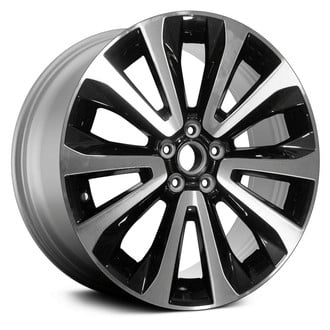 Replace® - 5 V-Spoke Machined and Black Metallic 18x7 Alloy Factory Wheel - Remanufactured