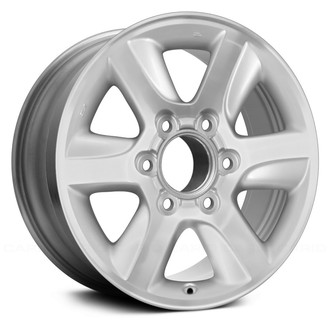 Replace® - 6 Turbine-Spoke Machined with Silver Vents 16x7 Alloy Factory Wheel - Remanufactured