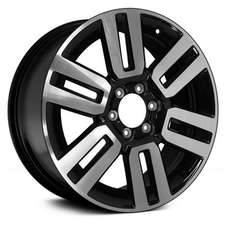 Replace® - 6 V-Spoke Machined and Black 20x7 Alloy Factory Wheel - Remanufactured