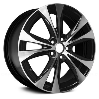 Replace® - 5 V-Spoke Black with Machined Face 18x7.5 Alloy Factory Wheel - Remanufactured