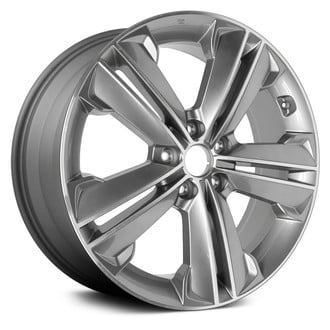 Replace® - 5 V-Spoke Machined and Medium Charcoal 19x7.5 Alloy Factory Wheel - Remanufactured