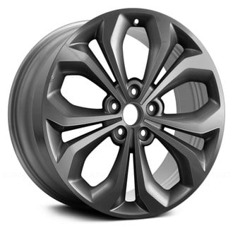 Replace® - 5 V-Spoke Machined and Medium Charcoal Metallic 19x7.5 Alloy Factory Wheel - Remanufactured