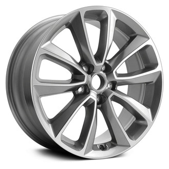Replace® - 5 V-Spoke Machined and Dark Silver Metallic 18x7.5 Alloy Factory Wheel - Remanufactured