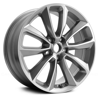 Replace® - 5 V-Spoke Machined and Dark Silver Metallic 18x7.5 Alloy Factory Wheel - Remanufactured