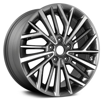 Replace® - 20 Spiral-Spoke Machined and Medium Charcoal Metallic 18x7 Alloy Factory Wheel - Remanufactured