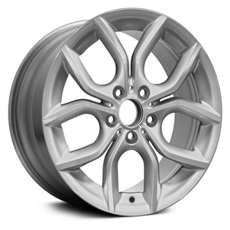 Replace® - 5 V-Spoke Machined and Bright Silver 18x8 Alloy Factory Wheel - Remanufactured