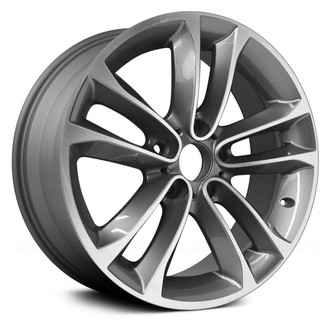 Replace® - Double 5-Spoke Machined and Medium Charcoal 18x8 Alloy Factory Wheel - Remanufactured