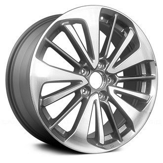 Replace® - 15 Spiral-Spoke Machined and Medium Charcoal Metallic 18x7.5 Alloy Factory Wheel - Remanufactured