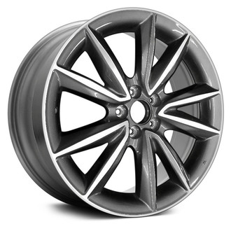 Replace® - 5 V-Spoke Machined and Dark Silver 19x8 Alloy Factory Wheel - Remanufactured