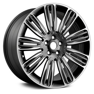 Replace® - 9 Double I-Spoke Machined and Dark Charcoal Metallic Matte 22x9.5 Alloy Factory Wheel - Remanufactured