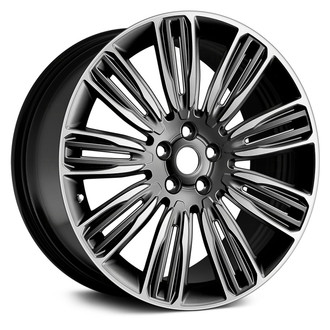 Replace® ALYLC023U45 - 9 Double I-Spoke Machined Dark Charcoal Metallic 22x7 Alloy Factory Wheel - Remanufactured