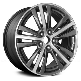 Replace® - 15 Alternating-Spoke Machined and Dark Charcoal 18x7.5 Alloy Factory Wheel - Remanufactured