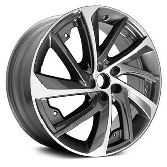 Replace® - 10 Spiral-Spoke Machined and Medium Charcoal Metallic 20x8 Alloy Factory Wheel - Remanufactured