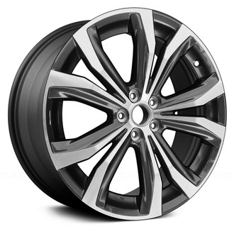 Replace® - 5 V-Spoke Machined and Dark Charcoal 20x8 Alloy Factory Wheel - Remanufactured