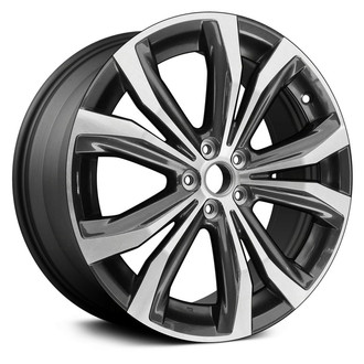 Replace® - 5 V-Spoke Machined and Dark Charcoal 20x8 Alloy Factory Wheel - Replica