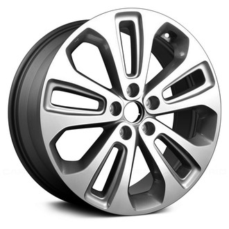 Replace® - 5 V-Spoke Machined and Medium Charcoal 19x7.5 Alloy Factory Wheel - Remanufactured